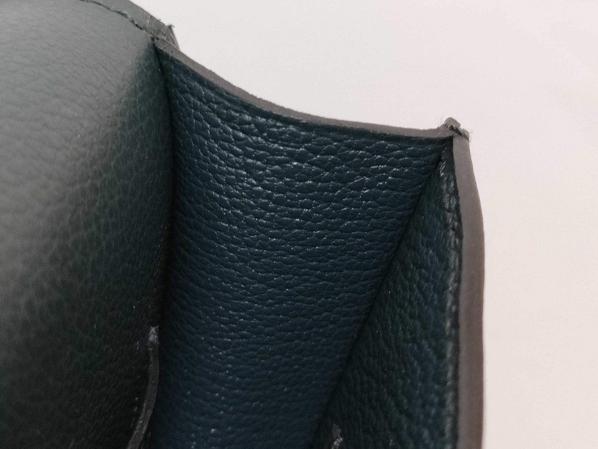 HERMES U Stamp Constance Slim Bicolor Epson Dark Green U Stamp AK 007 08 Wallet