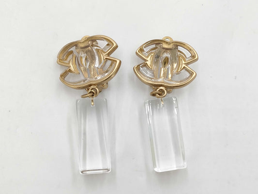 CHANEL Coco Mark Clear 01P Earrings