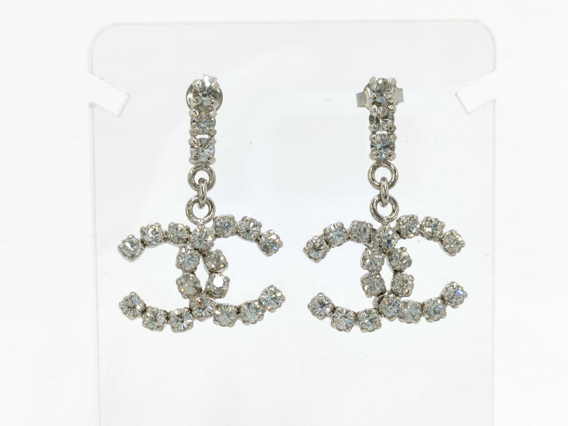 CHANEL Coco Mark Rhinestone 00A Earrings