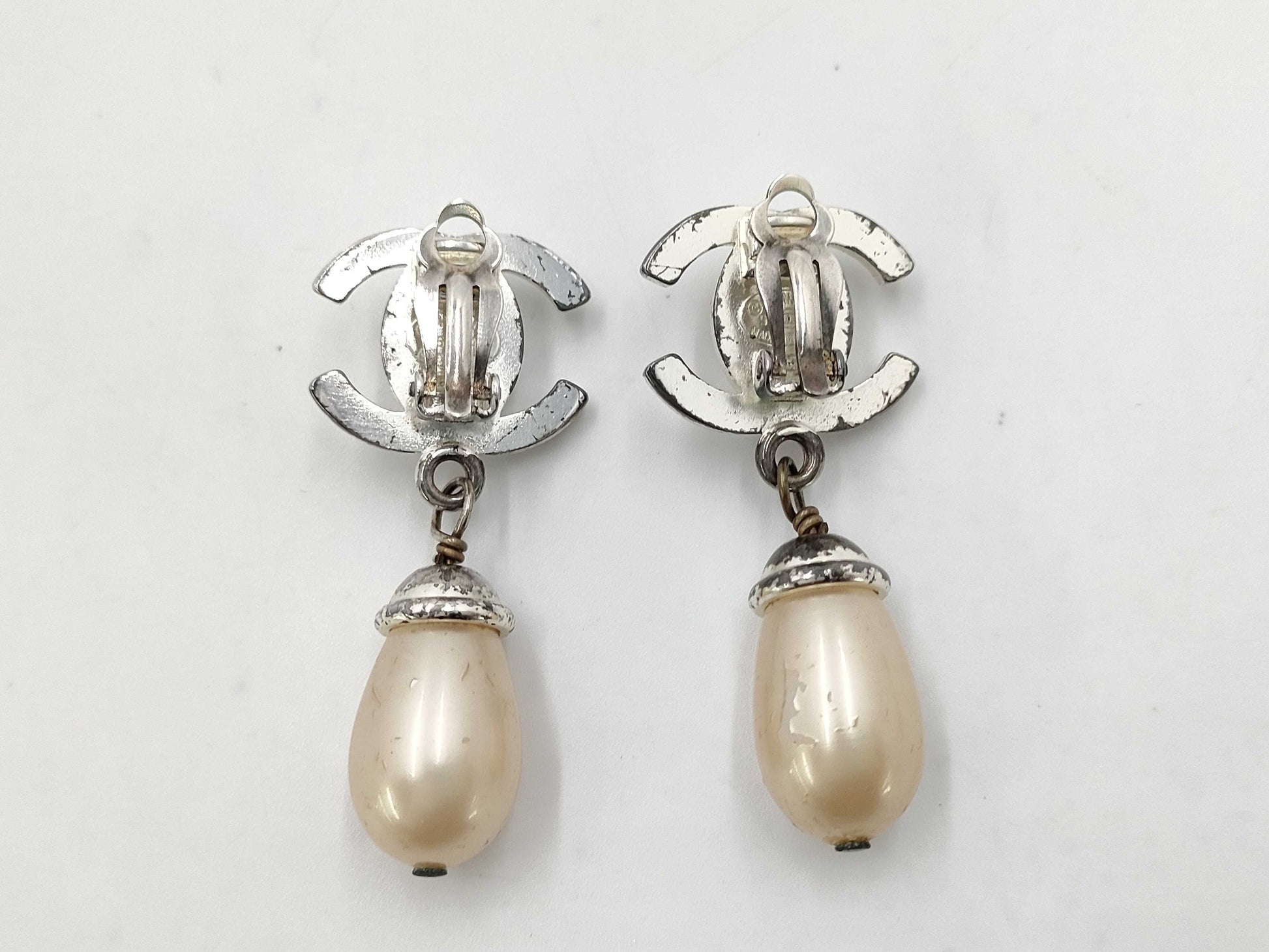 CHANEL Coco Mark Pearl 96A Earrings