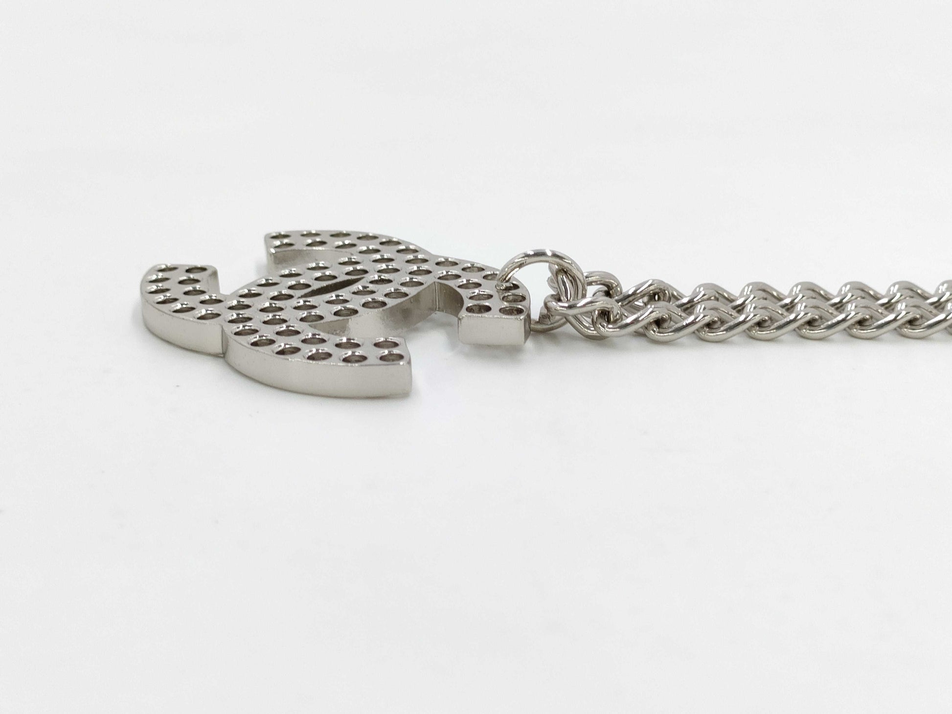 CHANEL Coco Mark Punching Long 03P Necklace