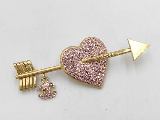 CHANEL Heart Arrow 02P Brooch