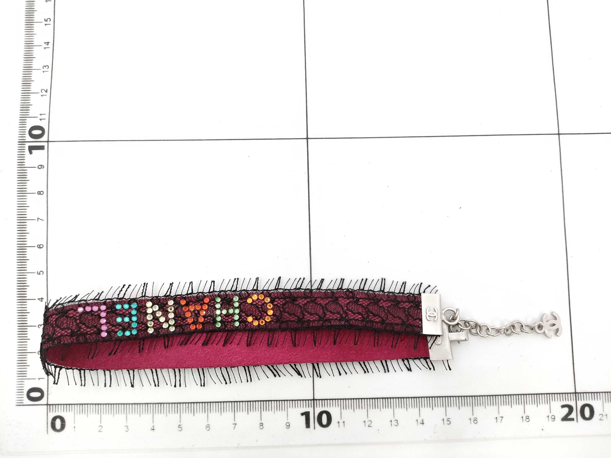 CHANEL Leather Lace Choker 00T Other Accessories