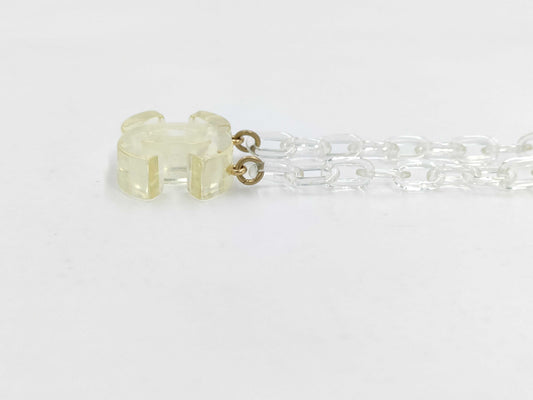CHANEL Coco Mark Clear Cube 01P Necklace