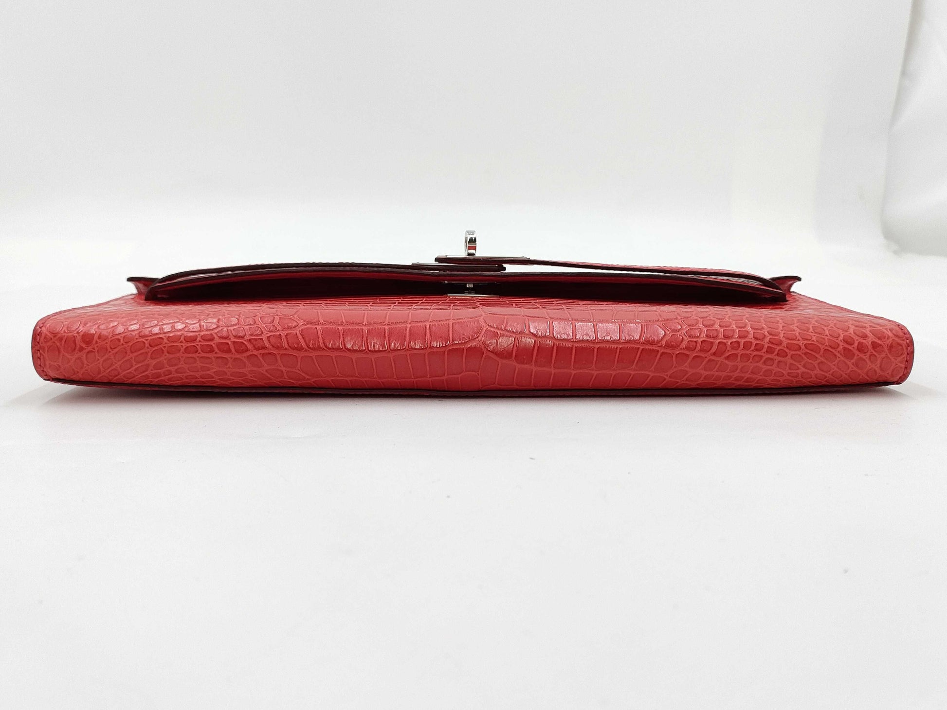 HERMES Kelly Cut Polosus Matte Handbag with X Stamp and Silver Hardware