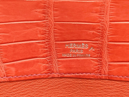 HERMES Kelly Cut Polosus Matte Handbag with X Stamp and Silver Hardware