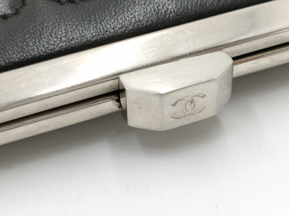 CHANEL Chocolate Bar Clasp Clutch Bag, Black, Rum, 6637681 Clutch Bag