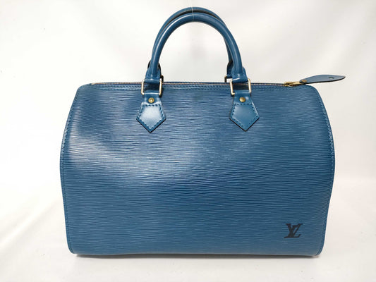 LOUIS VUITTON Epi Speedy 30 Toledo Blue M43005 VI0974 Handbag