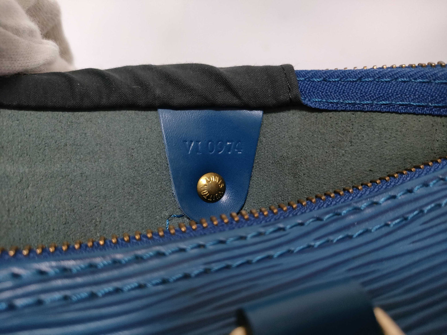 LOUIS VUITTON Epi Speedy 30 Toledo Blue M43005 VI0974 Handbag