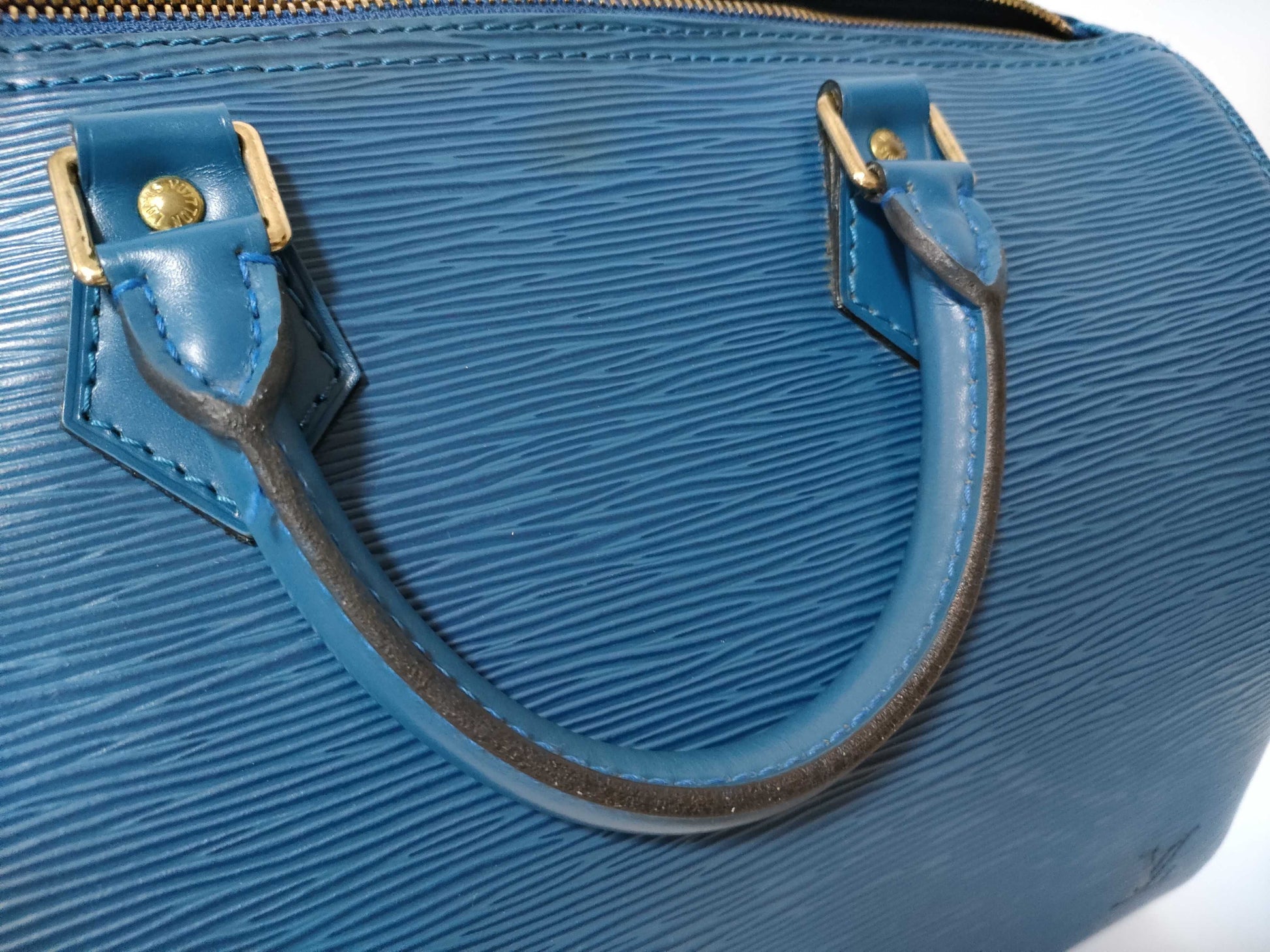 LOUIS VUITTON Epi Speedy 30 Toledo Blue M43005 VI0974 Handbag