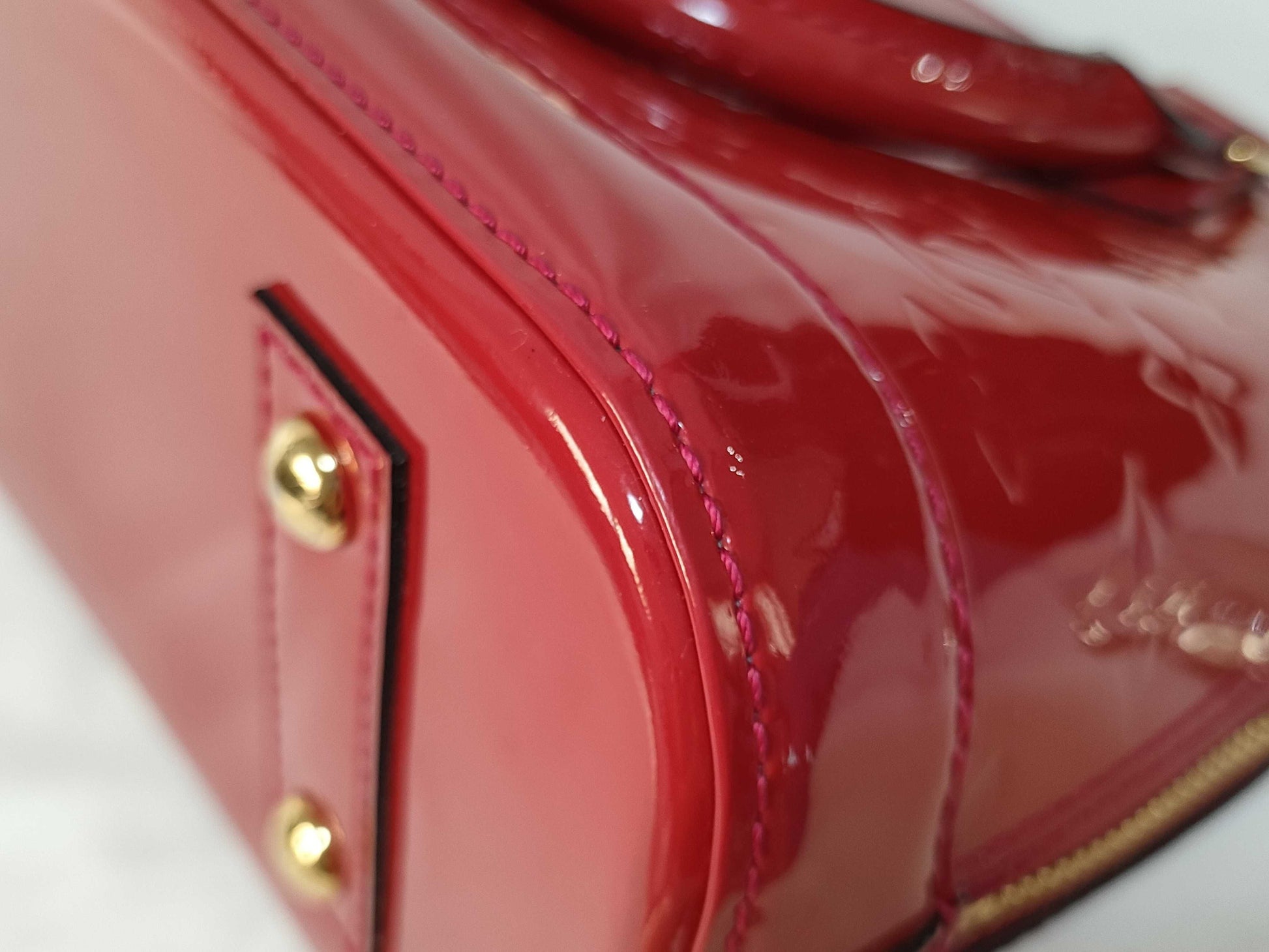 LOUIS VUITTON MI 0134 RFID Unverified Vernis Louis Vuitton Alma BB Handbag