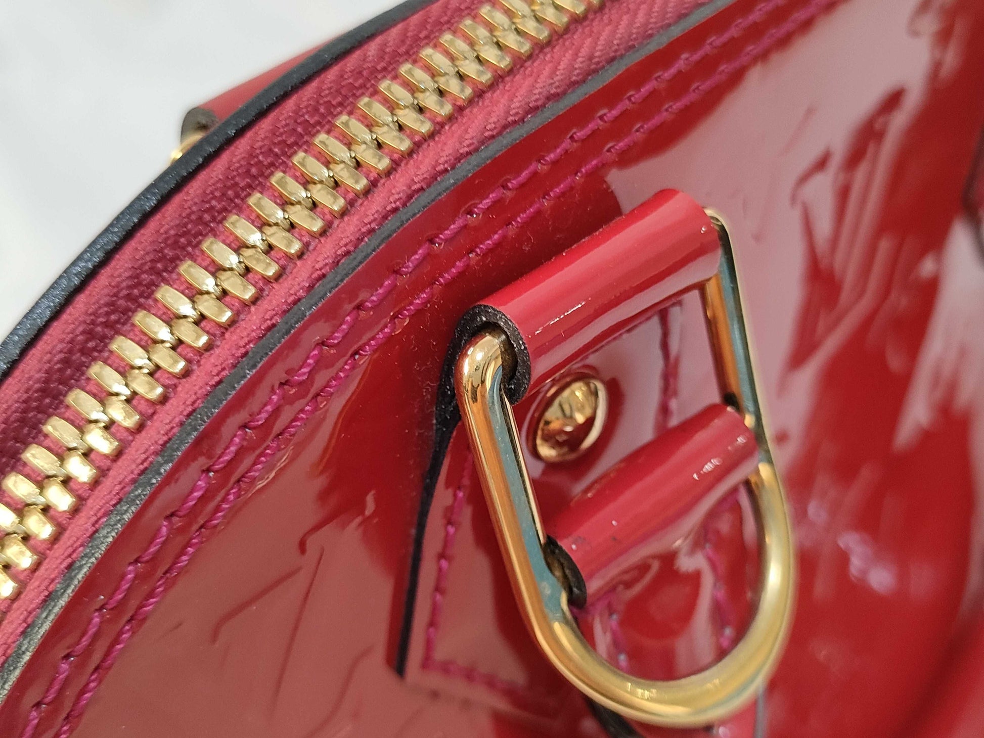 LOUIS VUITTON MI 0134 RFID Unverified Vernis Louis Vuitton Alma BB Handbag