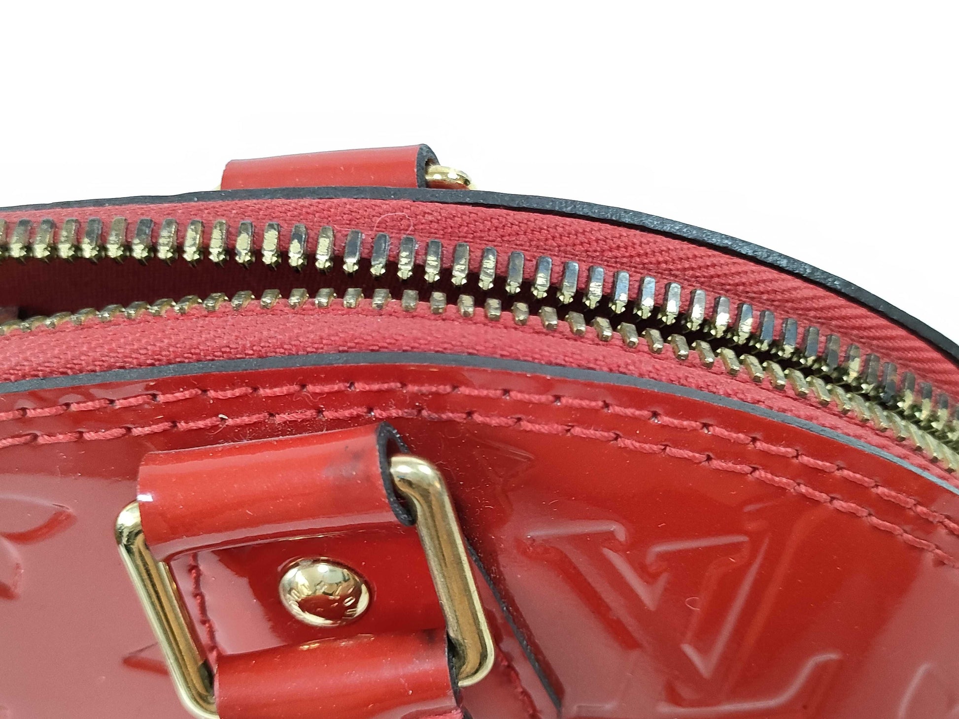 LOUIS VUITTON FL 2165 RFID Unverified Vernis Louis Vuitton Alma BB Handbag