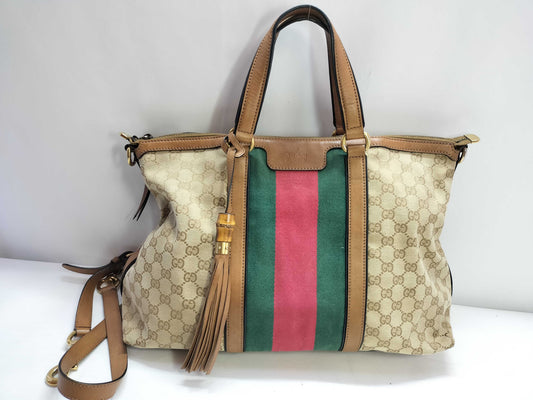 GUCCI GG Canvas Gucci Hand Shoulder Bag Tote Bag