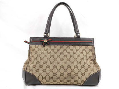 GUCCI GG Canvas Gucci Tote Bag Handbag