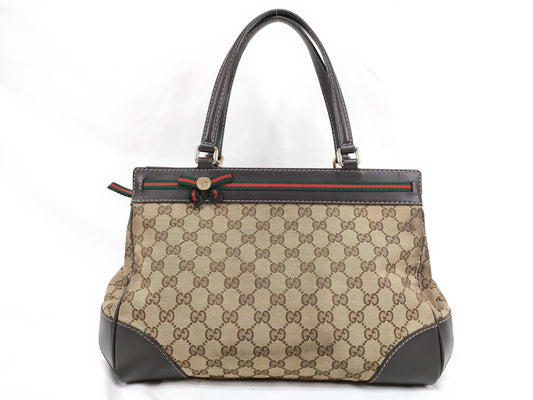 GUCCI GG Canvas Gucci Tote Bag Handbag