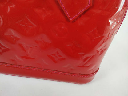LOUIS VUITTON Vernis Louis Vuitton Alma BB Handbag with Serial Number