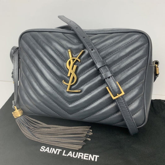 SAINT LAURENT YSL Cassandra Leather Shoulder Bag with Quilted Leather Tassel