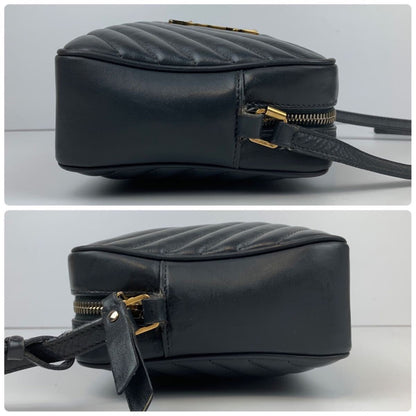 SAINT LAURENT YSL Cassandra Leather Shoulder Bag with Quilted Leather Tassel