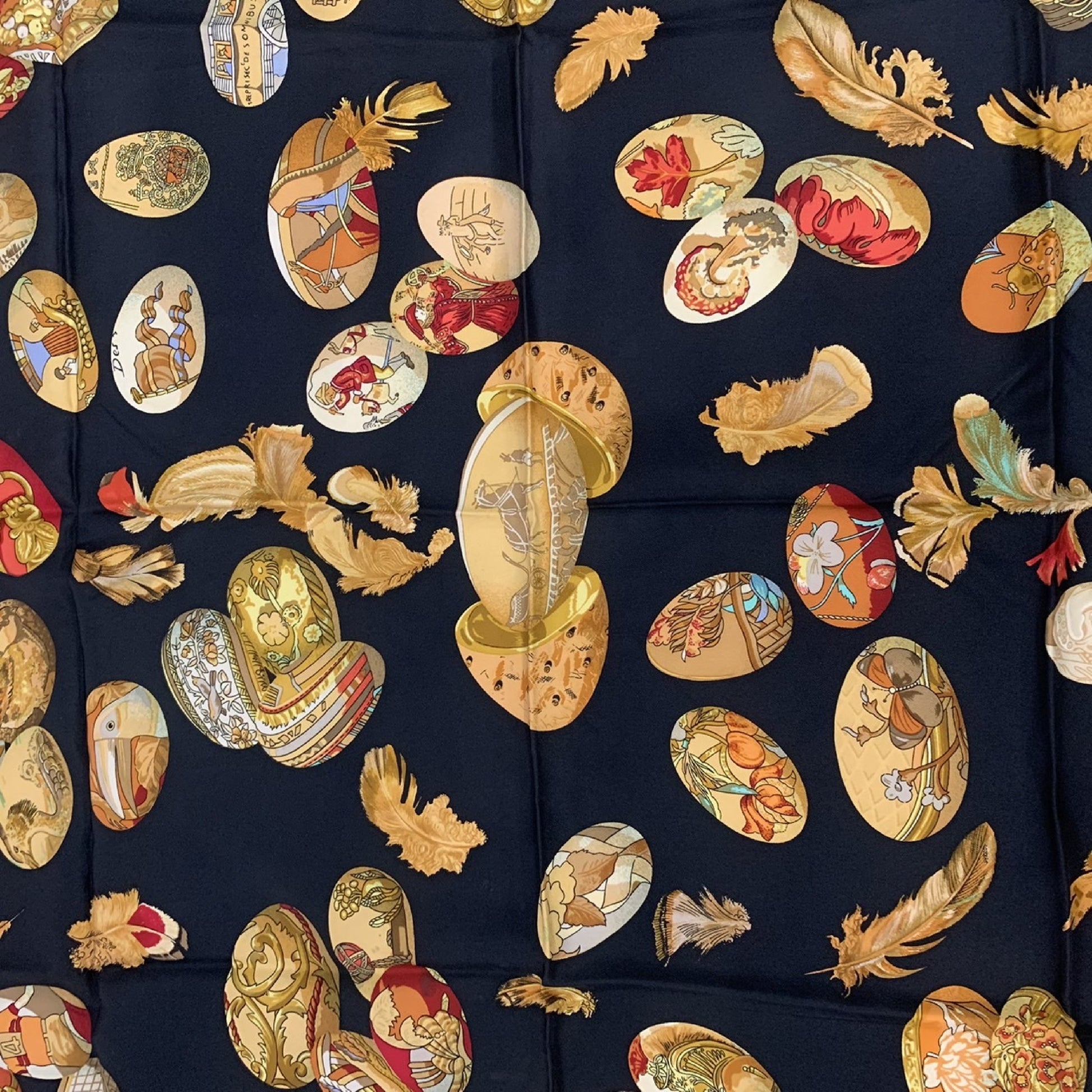 HERMES Hermes Egg Carré 90 Scarf