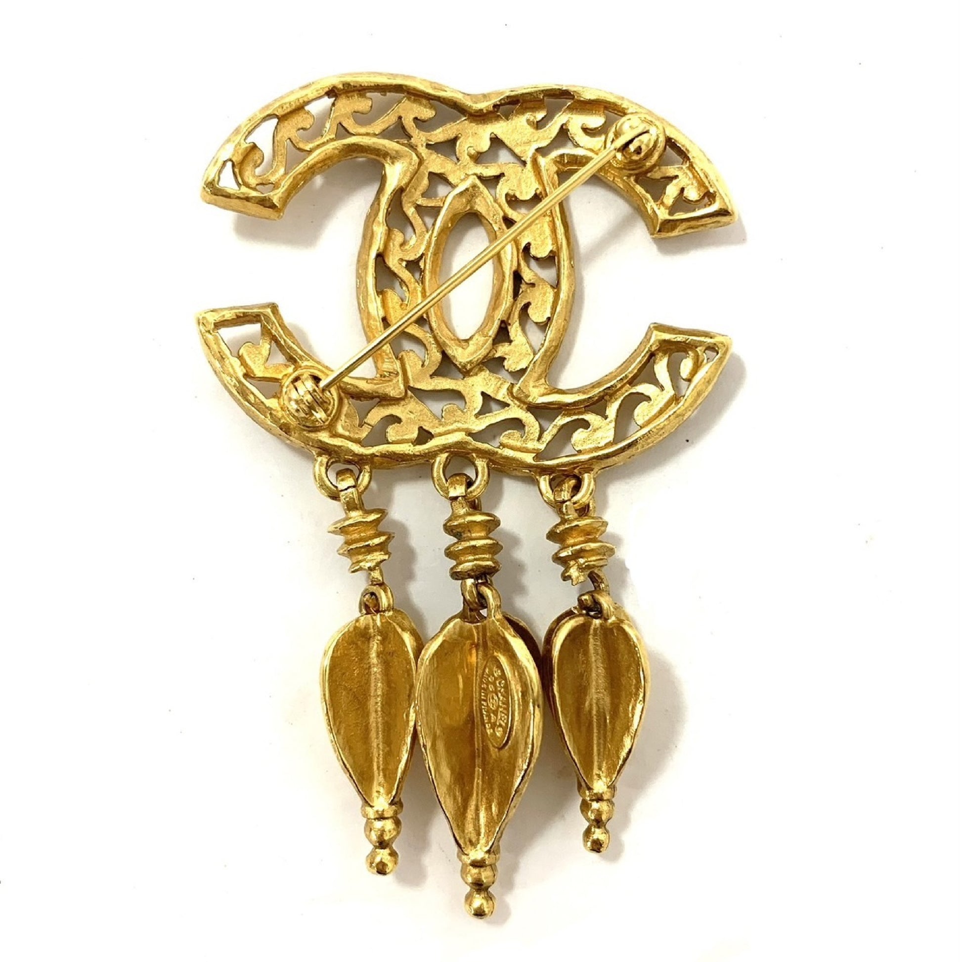 CHANEL Coco Mark Fringe Brooch