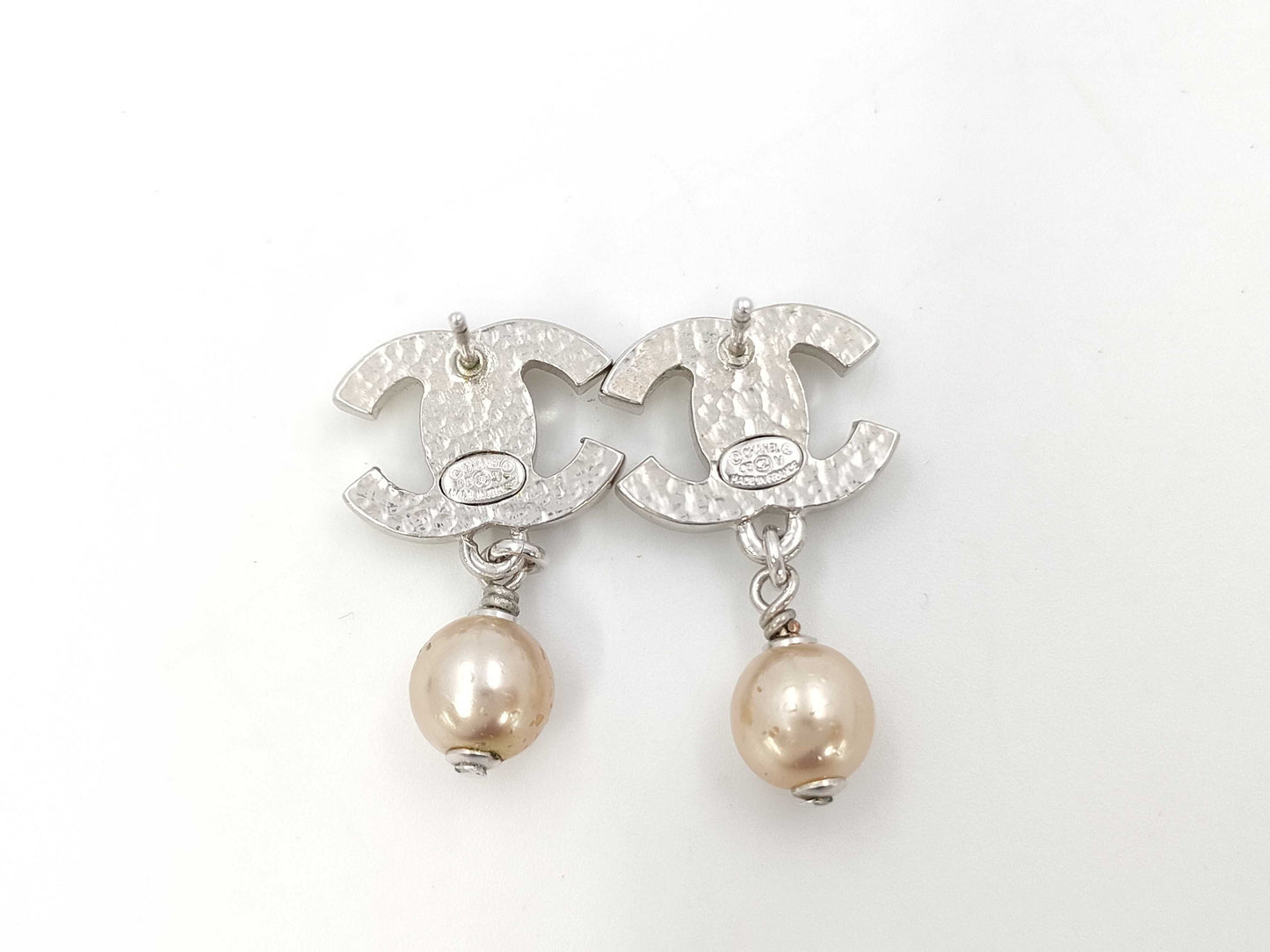 CHANEL CHANEL Coco Mark Dangle Pearl Earrings SV 05A Earrings