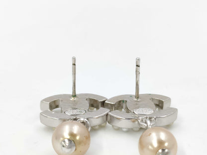 CHANEL CHANEL Coco Mark Dangle Pearl Earrings SV 05A Earrings