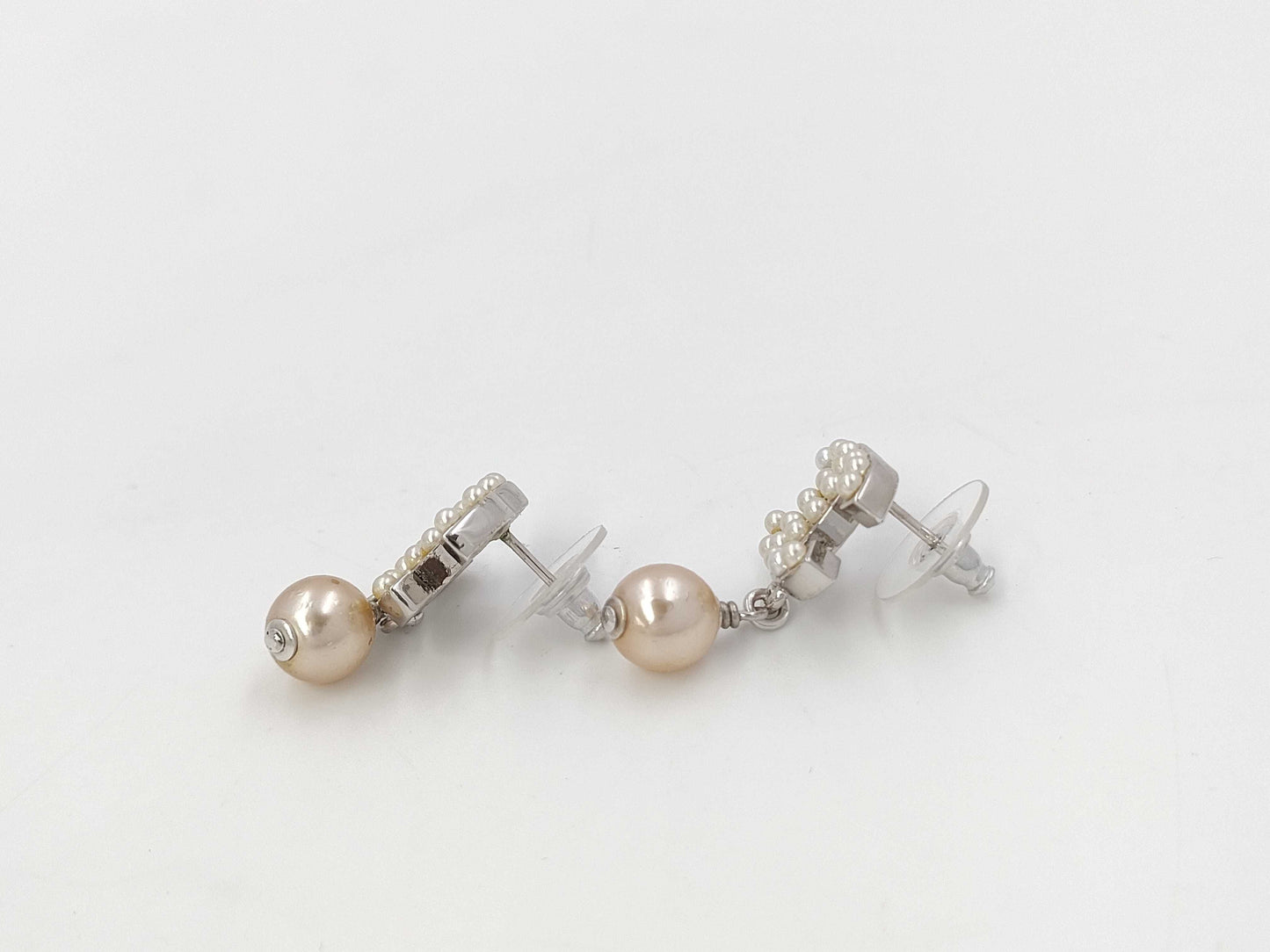 CHANEL CHANEL Coco Mark Dangle Pearl Earrings SV 05A Earrings