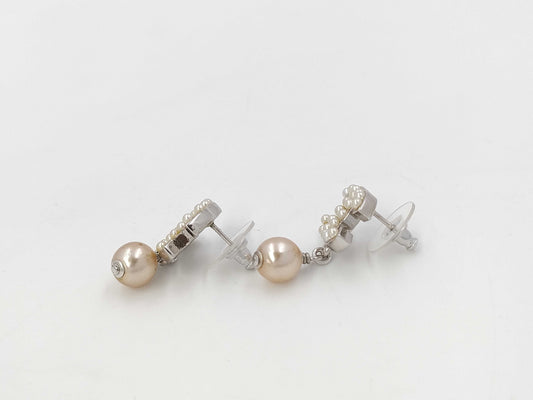 CHANEL CHANEL Coco Mark Dangle Pearl Earrings SV 05A Earrings