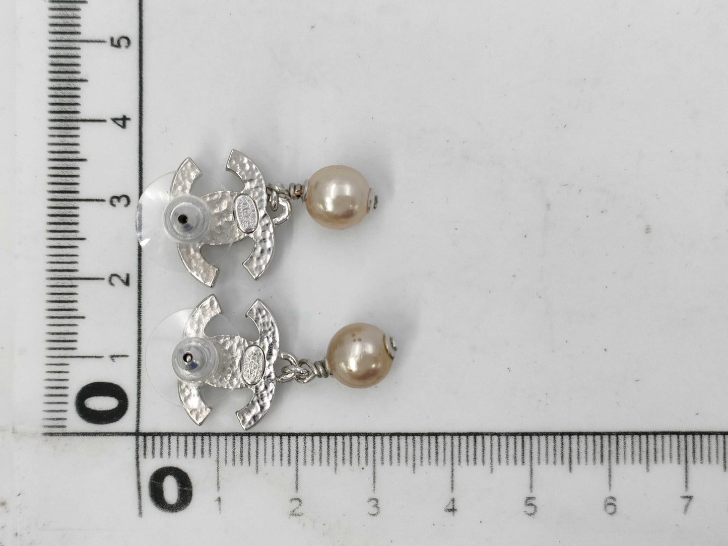 CHANEL CHANEL Coco Mark Dangle Pearl Earrings SV 05A Earrings