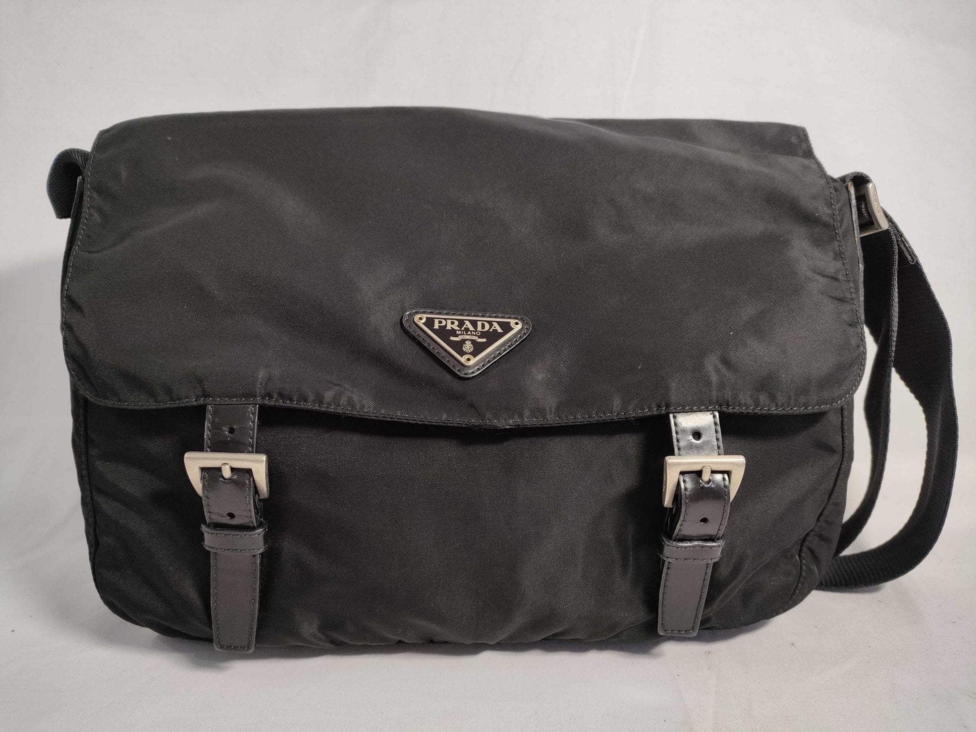 PRADA Nylon Shoulder Bag in Black