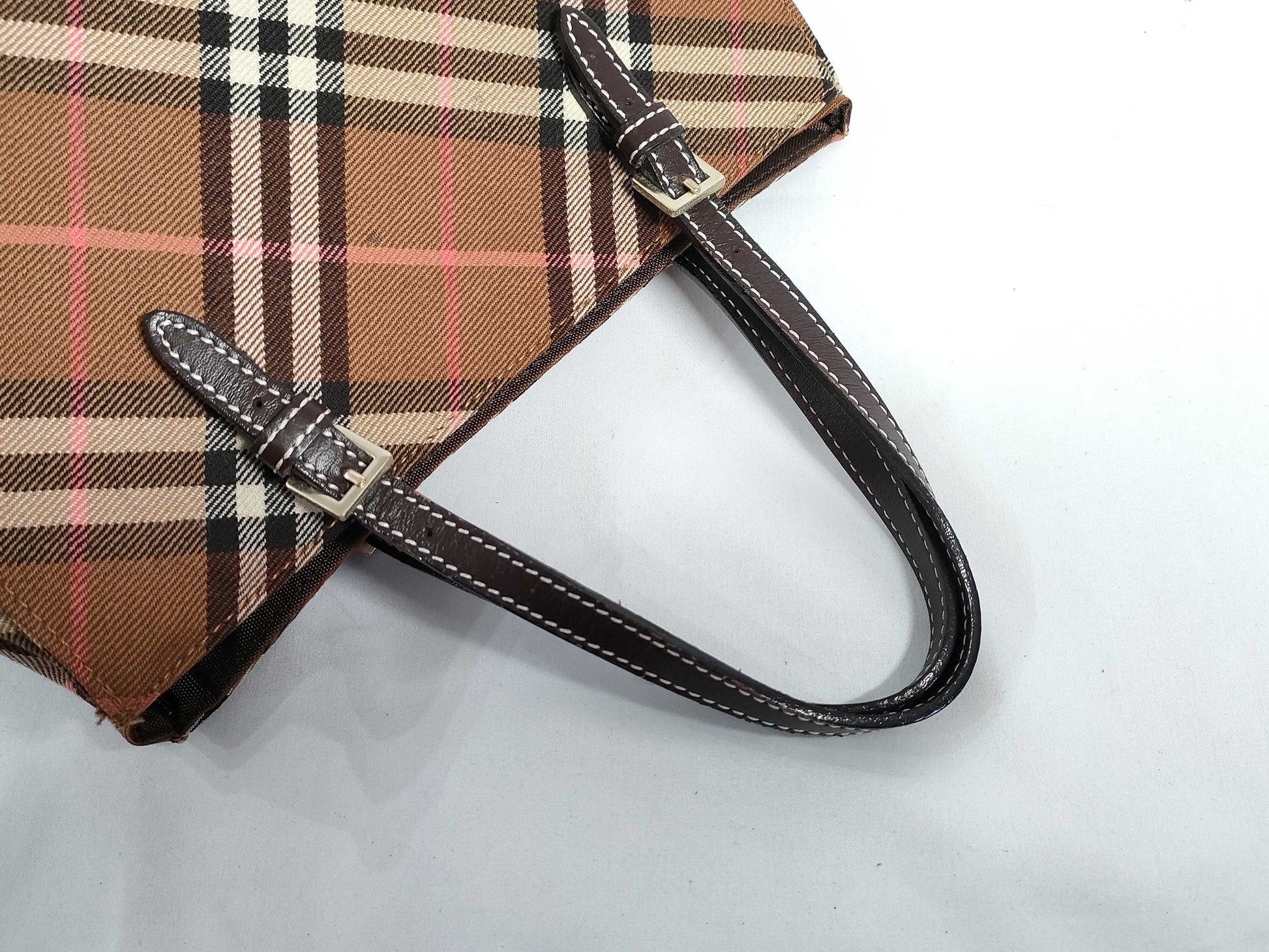 BURBERRY Blue Label Nova Check Leather Handbag