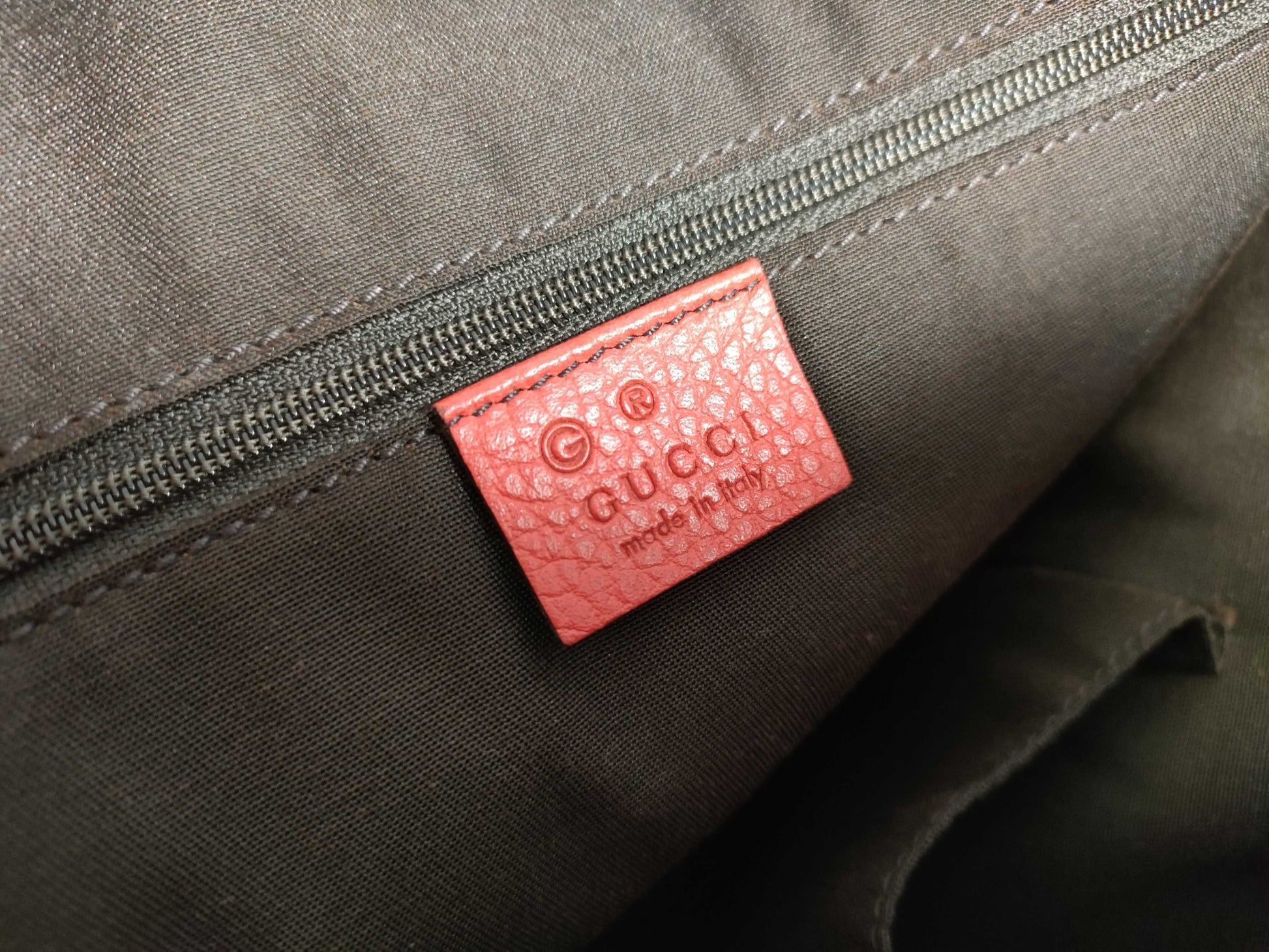 GUCCI GUCCI Gucci Tote Bag Leather Red Tote Bag