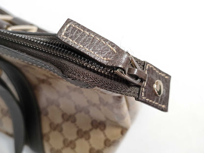 GUCCI GG GUCCI Abbey Brown Gold Hardware GG Canvas Tote Bag Shoulder Bag Women's Tote Bag