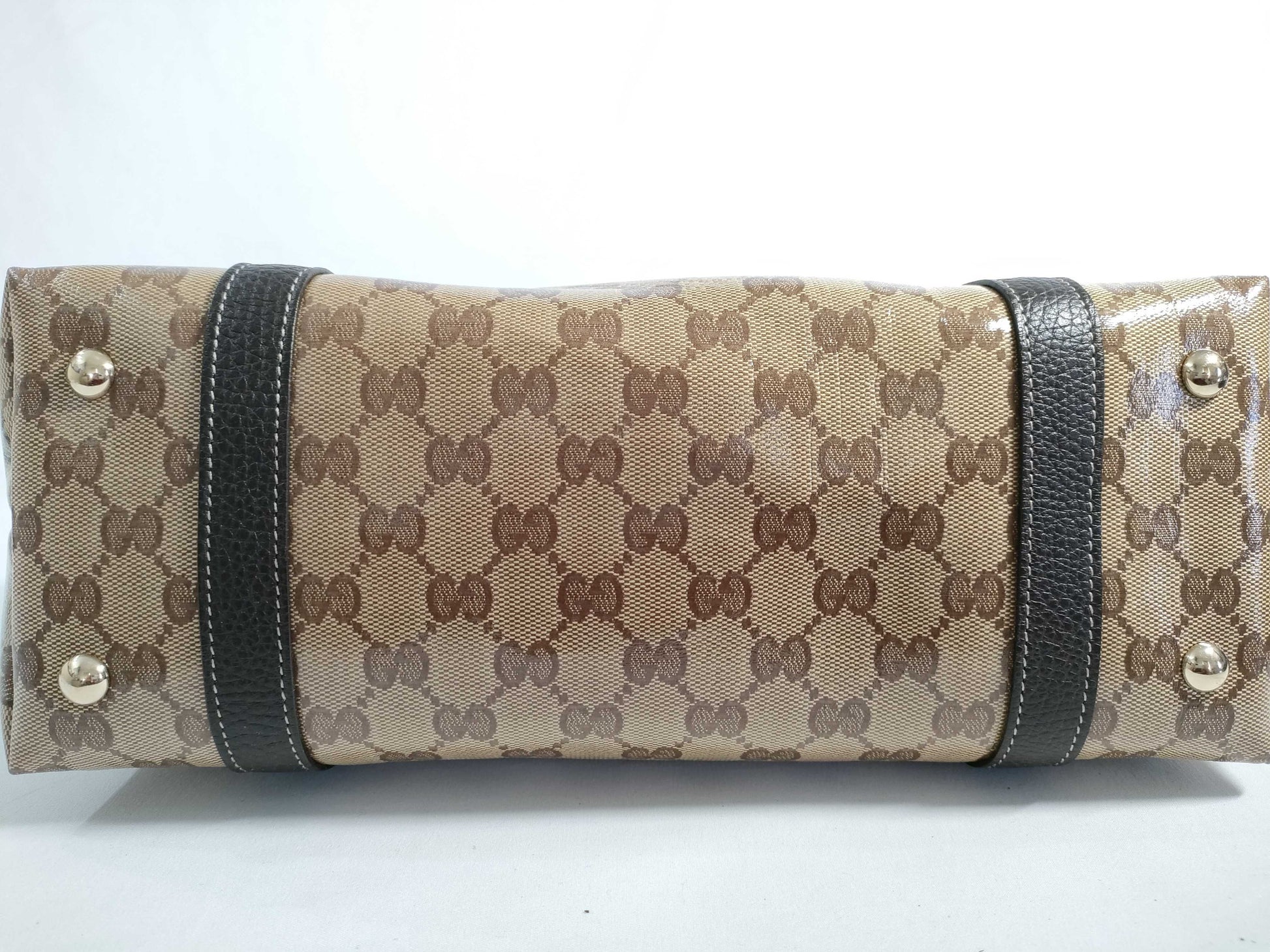 GUCCI GG GUCCI Abbey Brown Gold Hardware GG Canvas Tote Bag Shoulder Bag Women's Tote Bag
