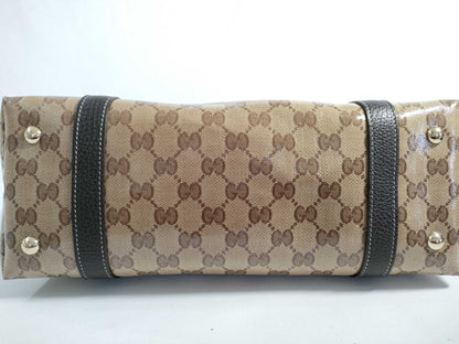 GUCCI GG GUCCI Abbey Brown Gold Hardware GG Canvas Tote Bag Shoulder Bag Women's Tote Bag