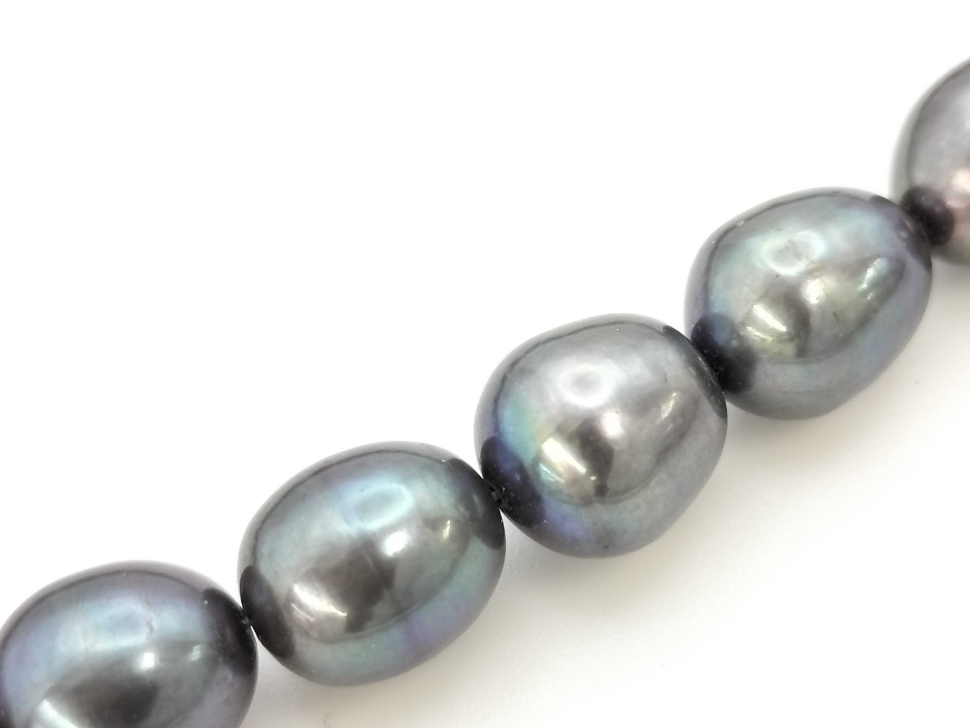 Pearl diameter: approx. 8.1mm-9.3mm, Sterling Silver, 45.3g, Necklace 