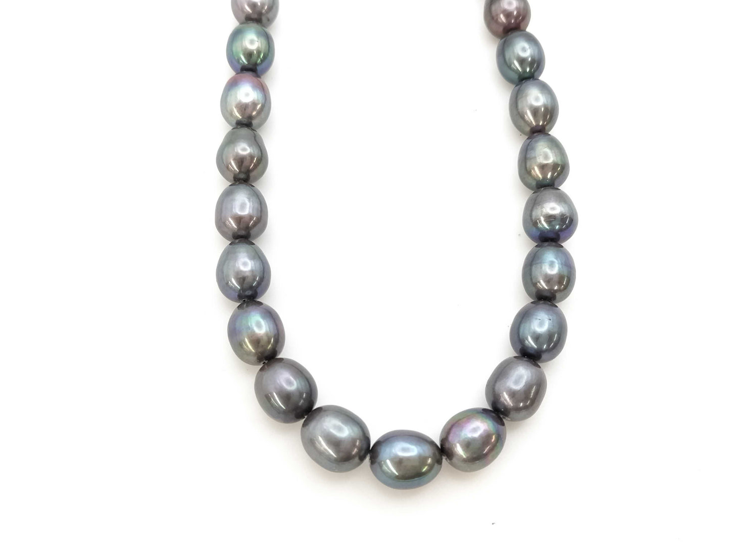 Pearl diameter: approx. 8.1mm-9.3mm, Sterling Silver, 45.3g, Necklace 