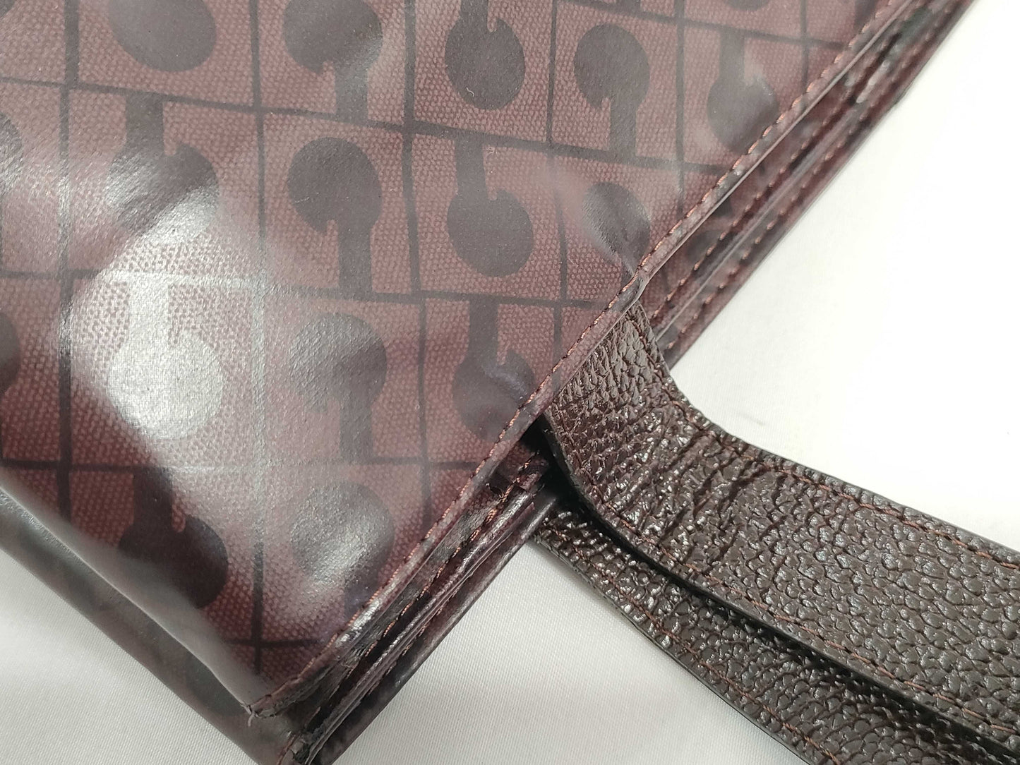 GHERARDINI Softy Tote Bag, Handbag, Wine Red, Nylon and Leather Tote Bag