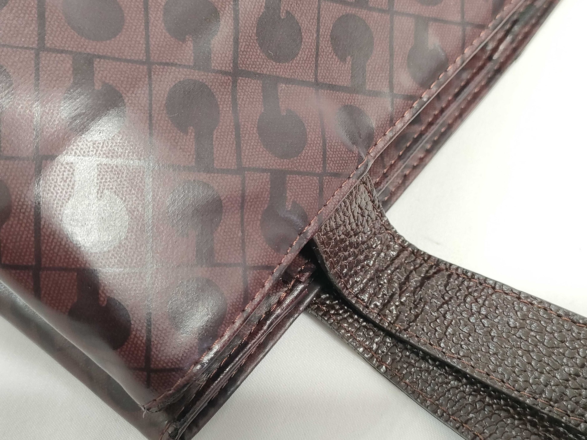 GHERARDINI Softy Tote Bag, Handbag, Wine Red, Nylon and Leather Tote Bag
