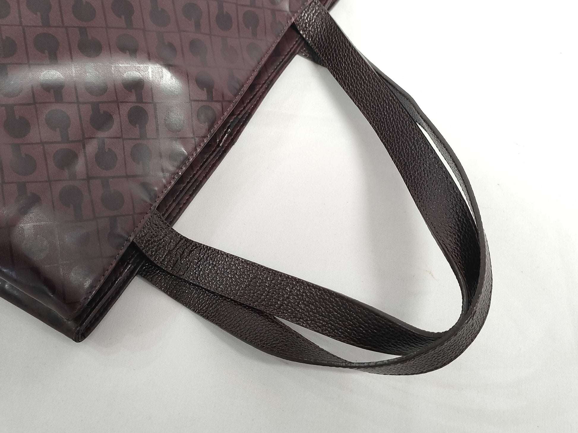 GHERARDINI Softy Tote Bag, Handbag, Wine Red, Nylon and Leather Tote Bag