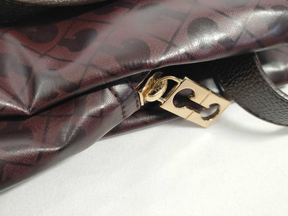 GHERARDINI Softy Tote Bag, Handbag, Wine Red, Nylon and Leather Tote Bag