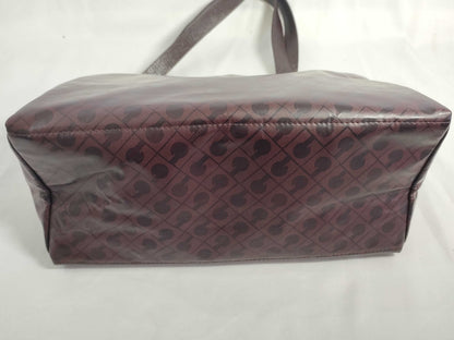 GHERARDINI Softy Tote Bag, Handbag, Wine Red, Nylon and Leather Tote Bag