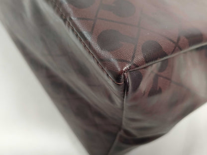 GHERARDINI Softy Tote Bag, Handbag, Wine Red, Nylon and Leather Tote Bag