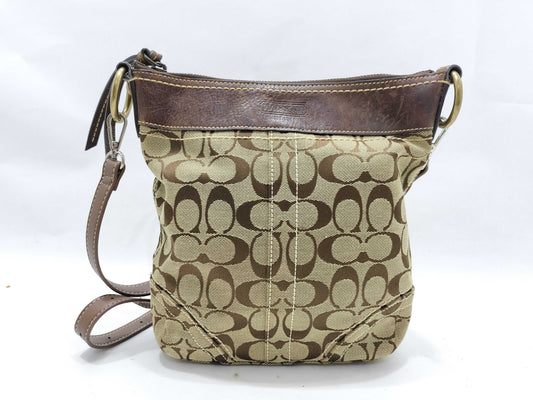 COACH Signature Nylon Shoulder Bag