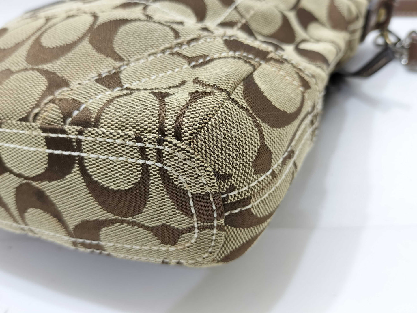 COACH Signature Nylon Shoulder Bag