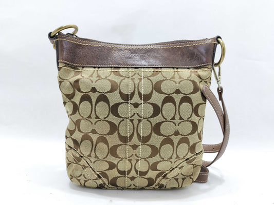 COACH Signature Nylon Shoulder Bag