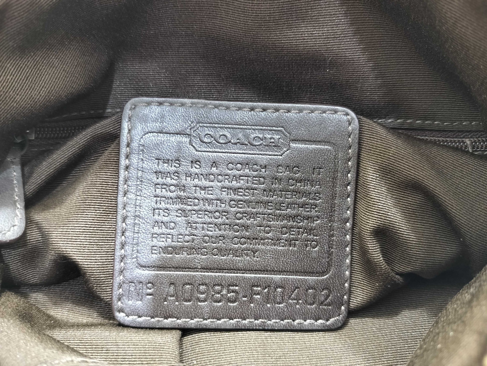 COACH Signature Nylon Shoulder Bag