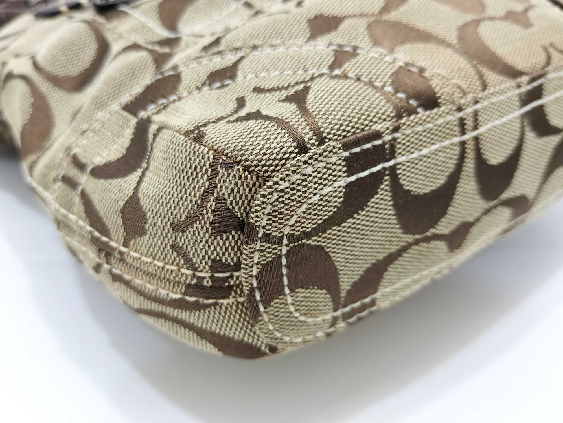 COACH Signature Nylon Shoulder Bag