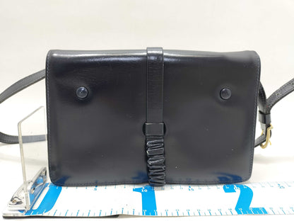 CELINE CELINE Leather Shoulder Bag Black Clutch Bag